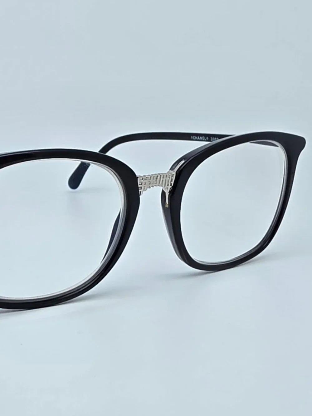 Chanel 3369 c.501 Black Silver CC Square Eyeglasses Frame Italy 50-19-140
